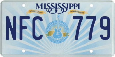 MS license plate NFC779