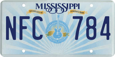 MS license plate NFC784