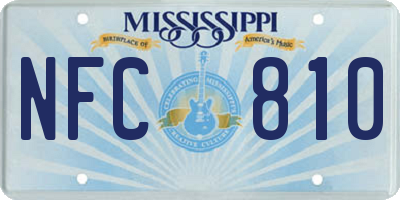 MS license plate NFC810