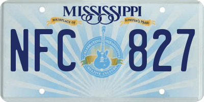 MS license plate NFC827