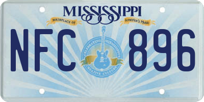 MS license plate NFC896