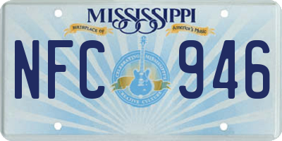 MS license plate NFC946