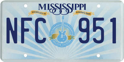 MS license plate NFC951