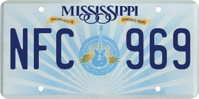 MS license plate NFC969