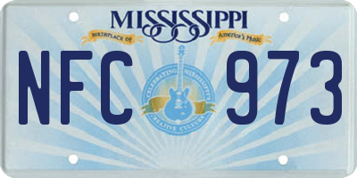 MS license plate NFC973