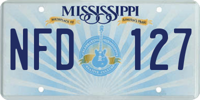 MS license plate NFD127