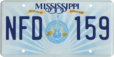 MS license plate NFD159