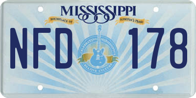 MS license plate NFD178