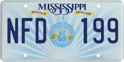 MS license plate NFD199