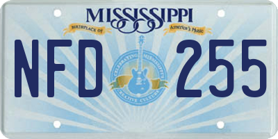 MS license plate NFD255