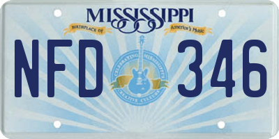 MS license plate NFD346