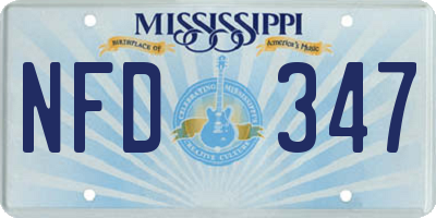 MS license plate NFD347