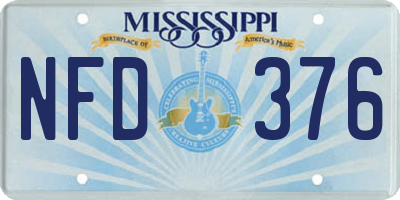 MS license plate NFD376