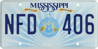 MS license plate NFD406