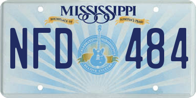 MS license plate NFD484
