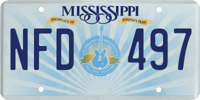 MS license plate NFD497