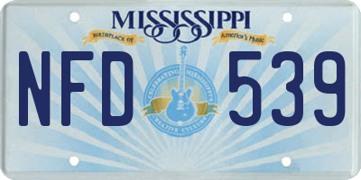 MS license plate NFD539