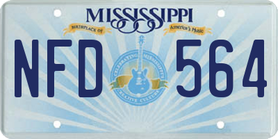 MS license plate NFD564