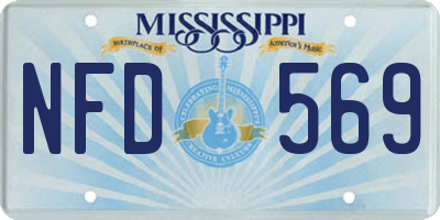 MS license plate NFD569