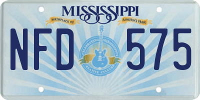 MS license plate NFD575