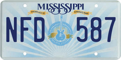 MS license plate NFD587