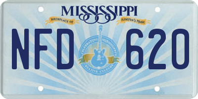 MS license plate NFD620
