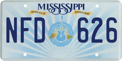 MS license plate NFD626