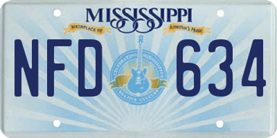 MS license plate NFD634