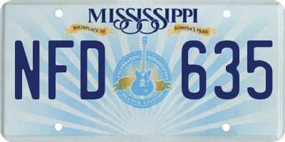 MS license plate NFD635