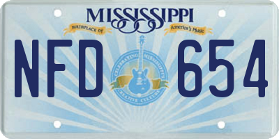 MS license plate NFD654