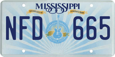 MS license plate NFD665