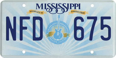 MS license plate NFD675