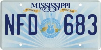 MS license plate NFD683