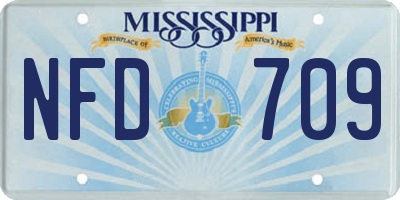 MS license plate NFD709