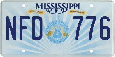 MS license plate NFD776