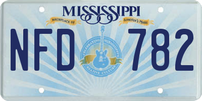 MS license plate NFD782