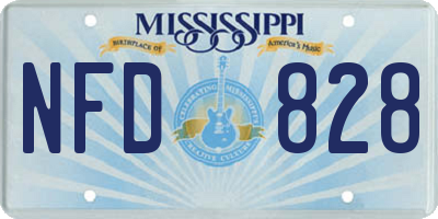 MS license plate NFD828