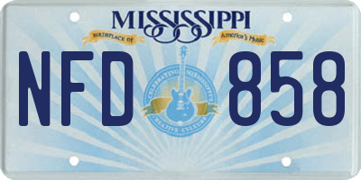 MS license plate NFD858