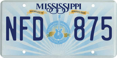 MS license plate NFD875