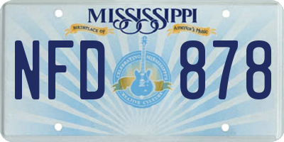 MS license plate NFD878