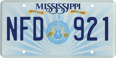MS license plate NFD921