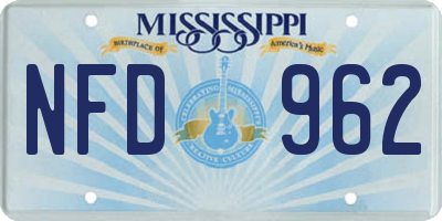 MS license plate NFD962