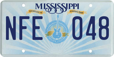 MS license plate NFE048