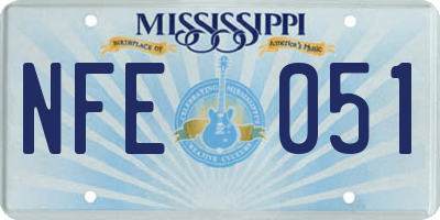MS license plate NFE051