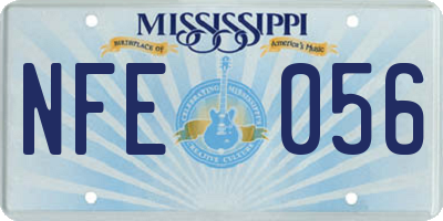 MS license plate NFE056