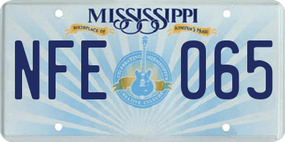 MS license plate NFE065