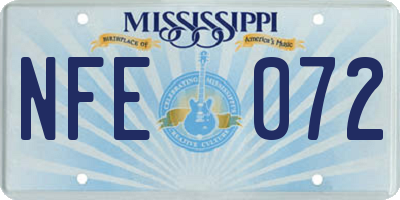 MS license plate NFE072