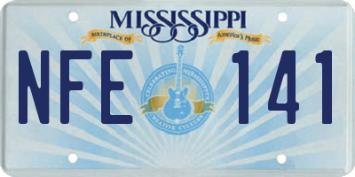 MS license plate NFE141
