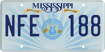 MS license plate NFE188
