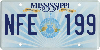 MS license plate NFE199
